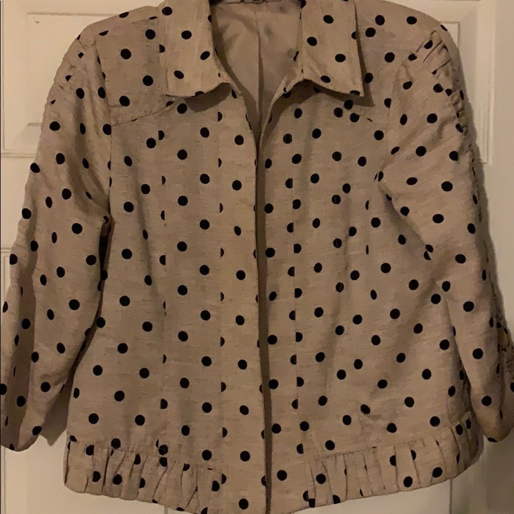 Dress jacket beige and black size medium